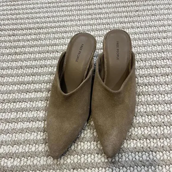 Free People Stellar Mules in Fadded Saddle Suede - Picture 4 of 6